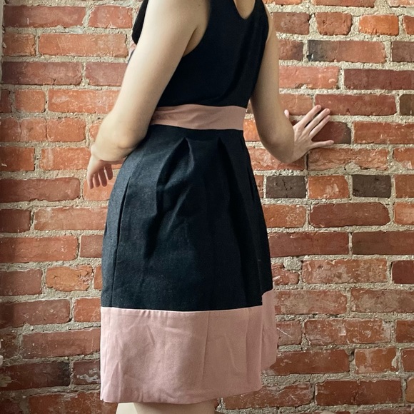 Sleeveless pink/gray A-line spring dress - Picture 13 of 13